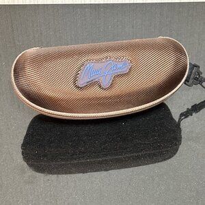 Maui Jim Sunglass Case Zippered Semi Hard Brown with Clip (Case ONLY)